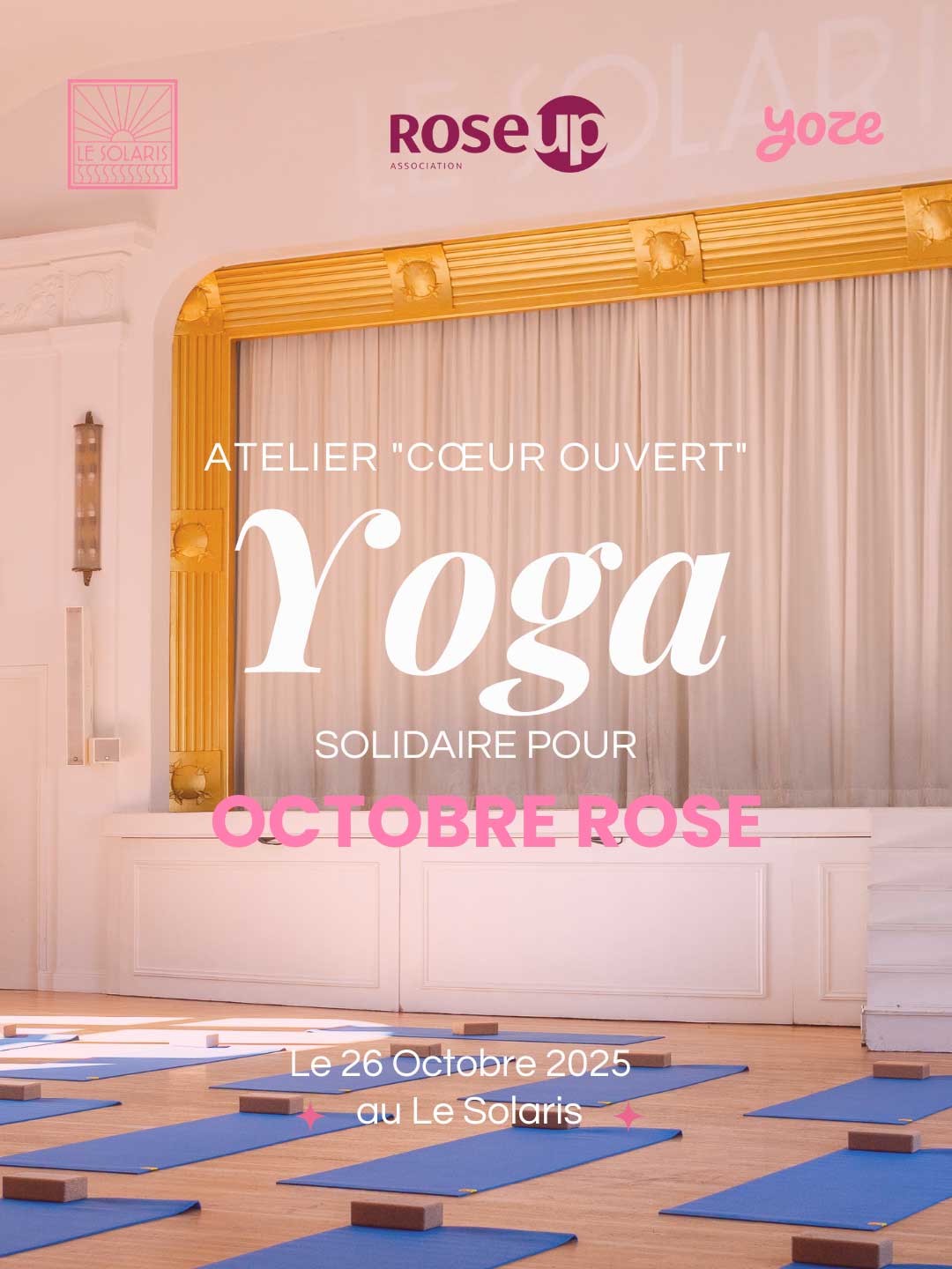 Atelier Coeur Ouvert Yoga solidaire pour Octobre Rose