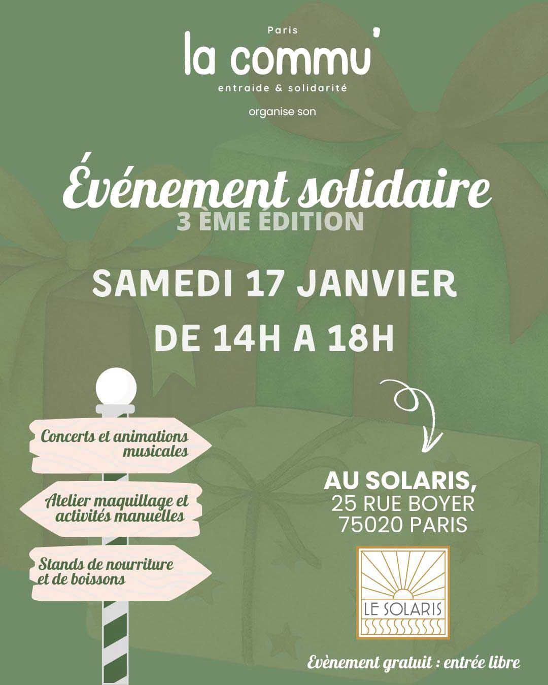 Evènements solidaires 3e édition